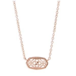 Kendra Scott Rose Gold Elisa Filigree Necklace